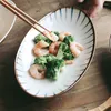 Tallrikar japansk restaurangstil handmålad underglasyr keramisk sushi platta oval maträtt dumpling stekt fis
