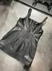 Casual Dresses Genuine Leather For Women 2023 Summer Fashion Sexy Club Party Black Sheepskin Mini Dress Luxury