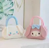 Ins ny fluffig cinnamoroll kuromi plysch handväska flicka söta mjuka tillbehör väska flickor födelsedag present 5 färger