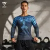 Męskie koszulki Zrce Gym Sport Thirt Men Szybkie suche koszulę do biegania Mężczyzn Trening Tees Fitness Tops Compresy