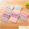 Cleaning Cloths Portable Double Sided Scouring Pad Reusable Dishcloth Kitchen Tools Wiper Dish Towels Rag Supplies Vt1925 Drop Deliv Dhmfy