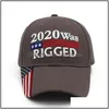 Partyhüte Trump 2024 Cap 20 Was Rigged bestickte Baseballmütze mit verstellbarem Riemen 9 Designs Drop Delivery Home Garden Festlich S Dhbwj