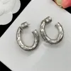 Letter Engraved Earrings Womens Luxury Designer Brand Jewellery Classic Ornaments Girls Jewelry Wedding Accessories High Quality