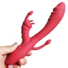 Massager 3 in Dubbele Tong Likken Verwarming Vibrators Vrouwen 18 Volwassen Sexy G-spot Tepel Clitoris Stimulator Vagina anale ...