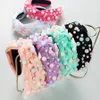 Candy Resin Nail Beads Headbands Fashion Accessories for Women Solid Color Fabric Knotted Hairband Hair Band Girl New