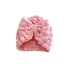 Nouveau printemps été infantile bébé bulle grand nœud pulls chapeau enfants filles pop-corn indien Turban casquettes couleur unie chapeaux