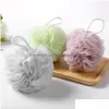 Badborstels Sponzen Scrubbers Milieuvriendelijk Soft Mas Bubble Mesh Ball Bloem Lichaamsreiniging Badaccessoires Badkamer Dh0653 Dro Dhqnt