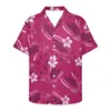 Camisas casuais masculinas Totem Totem Samoa Polinésia Totem Samoa Impressões de verão Camisa havaiana para homens de roupas de praia Moda de moda curta