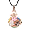 Collane con ciondolo 11 colori Colore oro rosa Rotonda sfera d'angelo Baby Locket Cage Collana lunga con campana di gravidanza Carillon per la madre