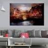 Amsterdam Canvas Art Handmade Willem Haenraets Painting Impressionist Landscape Artwork for Home Wall Decor