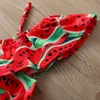 Clothing Sets Girls Summer Kids Clothes Watermelon Sunflower Print Sleeveless Ruffle TopandShort Pants Children