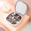 Jewelry Pouches Multilayer Plastic Stand Necklace Earrings Ring Storage Box Portable Compartment Container Organizer Case With Mirror