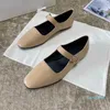 designer Dress Shoes Women leather word strap Mary Jane shoes Flat comfortable casual single Black shoes