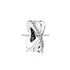 Andra heminredning kvinnor DIY 925 Sterling Sier Crystal Bead Radiant Charm Beads Rhinestone Charms Armband Septa Ring VF1073 Drop Deli Dhftr