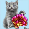 Cat Toys Toy Tin Foil Colorf Ring Paper Shiny Interactive Sound Ball Crinkly Balls Cats Pet Play Vtky2351 Drop Delivery Home Garden S Dheyh