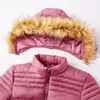 Korki damskie płaszcze upuszcza zimą kobietę wyściełaną kurtkę czysty kolor prosty z kapturem