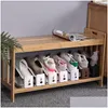 Other Home Storage Organization Plastic Simple Shoe Rack Durable Adjustable Organizer Footwear Support Space Saving Cabinet Closet Dhs2M