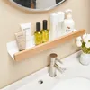 Bathroom Shelves Solid Wood Bathroom Shelf Wall Mount Corner Shelf Shower Shampoo Soap Cosmetic Shelves Kitchen Storage Rack Bathroom Accessories 230530