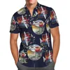 Męskie koszule narzędzia mechaniczne Hawajskie koszula 3D drukowane mężczyźni Summer Fashion krótkie rękawy męskie męskie camisa masculina 5xl