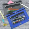 Pack 3 Ring Binder Pencil Pouches 2 Pocket With Zipper Case For Zippered Pouch