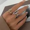 Band Rings Fashion Zircon Music Note Ring Fashion for Women Adjustable Opening Rings Female Bohemian Wedding Gifts Jewelry J230531