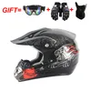 Capacete de motocicleta de motocross universal fora da estrada ATV Correios Capacetes Racing Motor Bike Capacette com óculos de máscara de máscara presentes