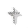 Hänghalsband Hip Hop 925 Sterling Silver 5A Zircon Full Diamond Cross -formad hängsmod Fashion Halsband för män och kvinnor Ljus lyxtillbehör