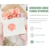 Bouteilles de stockage 40 feuilles d'autocollants floraux bricolage Style fleur main compte Stickers Scrapbook