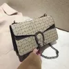 G Bag Luxury Classic Chain Fashion Plaid Brand Wallet Vintage Women Brown Leather Tote Designer Shoulder Bag