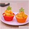 Cupcake Sile Cake Forms Round Shaped Muffin Baking Kitchen Cooking Bakeware Maker Colorf Diy Decorating Tools VT1632 Drop Leverans H DHBXP