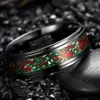 Band Ringen Mode 8mm Mens Black Tungsten Carbide Ringen Rode Keltische Draak Groene Koolstofvezel Mannen Rvs trouwring Sieraden J230531