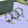 2023 New designer jewelry bracelet necklace ring daisy flower 925 trend hollowed out carved Turquoise female