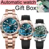 Top Luxury Men s Sports Watch SKY Dweller 2813 Automatic Mechanical Watch GMT Stainless Steel Diving Waterproof Luminous Sapphire Watch Glow Luxury Gift box