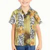 Chemises décontractées pour hommes enfant garçon polynésien Tribal fidjien Totem tatouage Fidji imprime été peinture personnalité Vintage vêtements bouton vers le haut