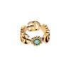 2023 Nouveau designer bijoux bracelet collier bague Ancient Daisy Turquoise Ring femme lumière couple