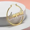 Hoop Huggie Lateefah Fashion Custom Name Ohrringe Personalisierter Edelstahl Buchstabe mit Herz Gold Creolen Damen 230531