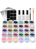 Tatoeages Waterdichte Tijdelijke Glitter Tattoo Kits Lichtgevende 30 Kleur Poeder 118 Tattoo Sjablonen Tattoo Sjabloon Lichaamslijm Schilderij Borstels