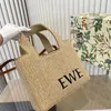 straw bag Vacation Summer Travel Bag Grass Beach Bags Women Straw Handbag Purse Classic Fashion Embroidery Letter High Quality Hand Woven Totes Straw Shopping