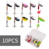 Baits Lures 10pcsbox Spoonbait Crankbaits Fishing Wobblers for Pike Crochet Kit Artificial Bait Metal Spoon Spinner Lure 230530