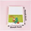 Greeting Cards Christmas Card Set Cartoon Printing Creative Lovely Holiday Gift Mes Blessing Envelope Stickers Vt1612 Drop Delivery Dhkg8