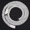 cuban necklace pass diamond test 8-14mm wide GRA moissanite diamond 18k gold Sterling Silver cuban link chain for Men Hip Hop necklace