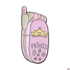 Other Arts And Crafts Cartoon Pink Brooch Enamel Pin Metal Decoration School Bag Phone Badge Button Lapel Women Broach Jewelry Gift Dhuqn