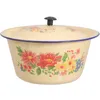 Tigelas Bacia de esmalte Salada tanque tigela de tanque de banheira de sopa de sopa retro de estilo retro