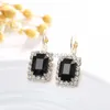 Band Rings 2022 New Crystal Jewelry Wedding Jewelry Set Black Zircon Dangle Earrings And Necklace Ring 3 Piece Set Women Trendy Accessories J230531