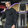 T-shirt da uomo Tuta da sauna Dimagrante Uomo Pullover Abbigliamento sportivo per sudorazione Perdita di peso Corsa Fitness Palestra Abbigliamento Set Allenamento Tuta elastica J230531