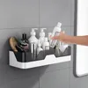 Étagères de salle de bain Étagère de salle de bain Organisateur Étagère de rangement pour douche Étagères d'angle noires Porte-shampoing de toilette en aluminium fixé au mur Sans perceuse 230530