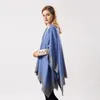 Schals 2023 Frauen Schal im Herbst und Winter Vielseitig Warm Dual-Use Monochrome Quaste Schal Mantel Luxus Mode Poncho