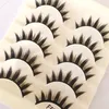 Faux Cils Naturel Long Cosplay Maquillage Cross Strip Black Eye Lashes et Chat 5 paires 230530