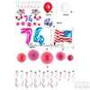 Party Decoration Independence Day Balloon Set Aluminum Foil Number 7 4 Letter Usa Flag Sequin Balloons Birthday Vt0247 Drop Dhoyr