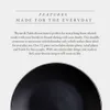 Tomilho utensílio de mesa de utensílios pretos de onyx, conjunto de 12 peças